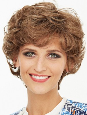 10 Zoll Wavey Caps Blonde Frauen Bob Perücke