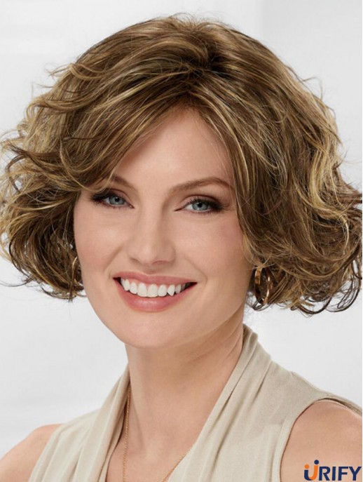 Beste Blonde Synthetische Wellige Beste Mittlere Perücken