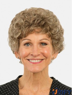 Curly Brown Monofilament Synthetische Bobs 8 Zoll Top Qualität Damen Kurze Perücken