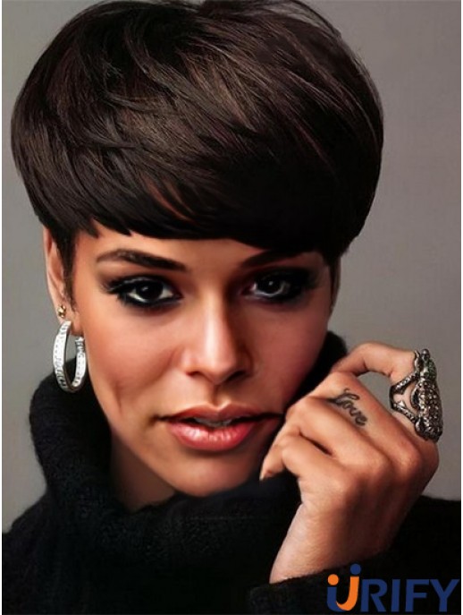  Perücken zum Verkauf UK Indian Remy Boycuts Straight Style