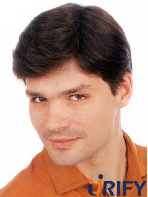 Kurze gerade Männer moderne Toupee