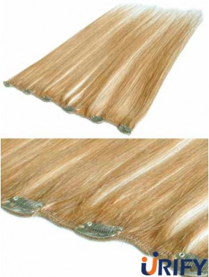 Geeignete Blonde Straight Remy Echthaarspange in Haarverlängerungen