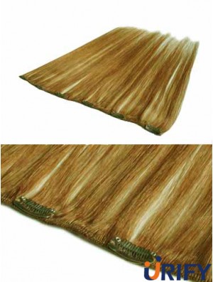 Rabatt Blonde Straight Remy Echthaar-Clip in Haarverlängerungen
