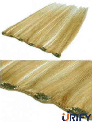 Flexibilität Blonde Straight Remy Echthaarspange In Haarverlängerungen