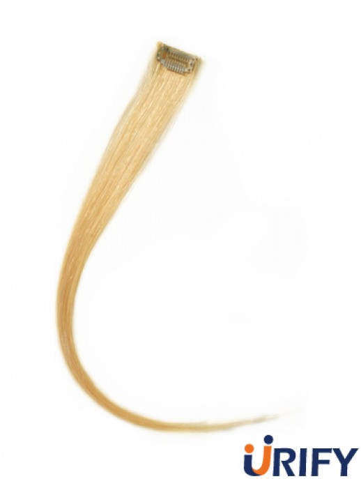 Trendy Blonde Straight Remy Echthaarspange in Haarverlängerungen