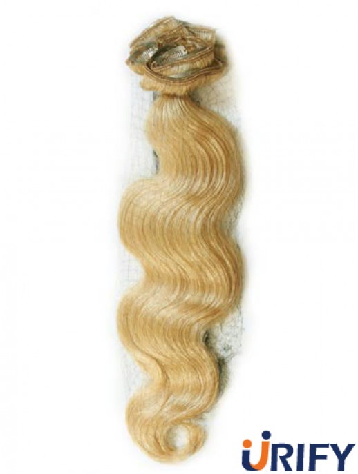Blondes welliges herrliches Remy menschliches Haarband in Haarverlängerungen