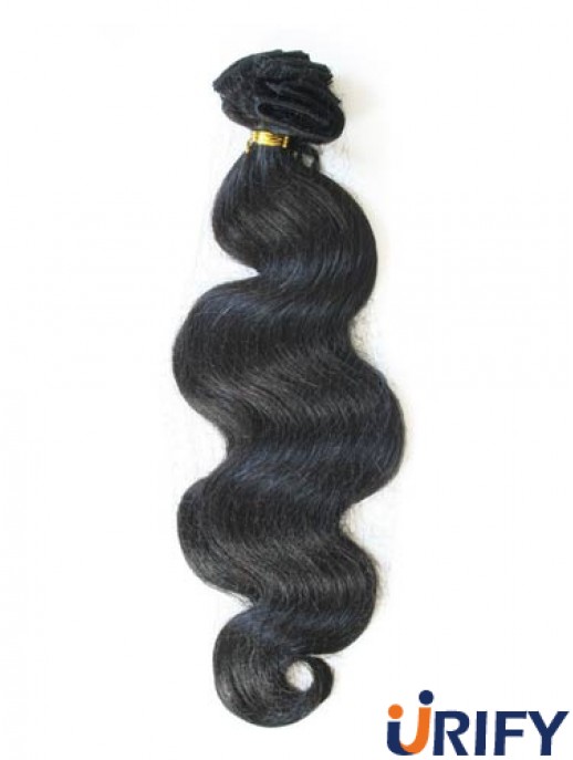 Klebeband in Haarverlängerungen mit Remy Black Color Wavy Style
