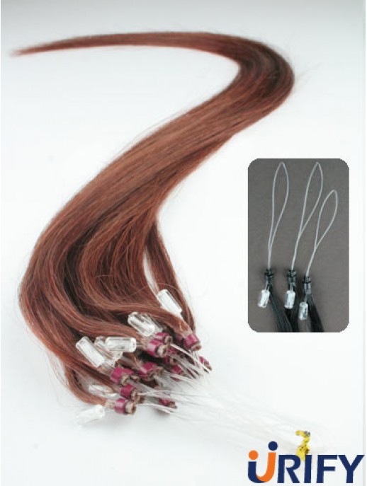 Unglaubliche Auburn Straight Micro Loop Ring Haarverlängerungen