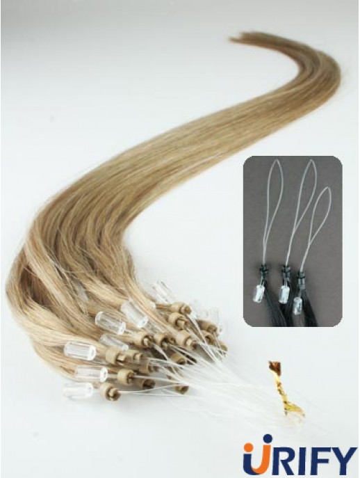 Gute blonde gerade Micro Loop Ring Haarverlängerungen
