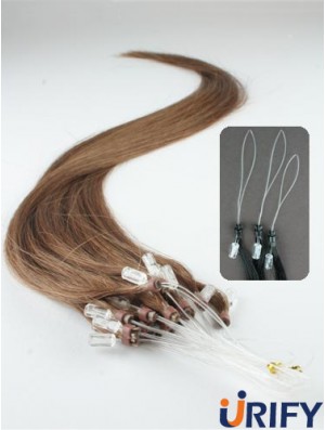 Style Brown Straight Micro Loop Ring Haarverlängerungen