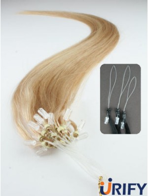 Wunderschöne blonde gerade Micro Loop Ring Haarverlängerungen