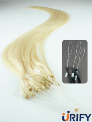 Perfekte blonde gerade Micro Loop Ring Haarverlängerungen