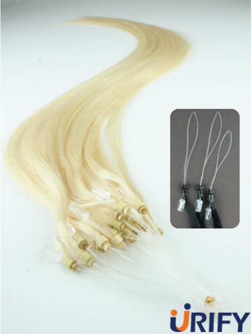 Perfekte blonde gerade Micro Loop Ring Haarverlängerungen