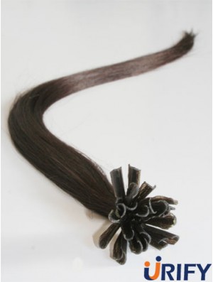 Brown Straight Style Nail / U Tip Haarverlängerungen