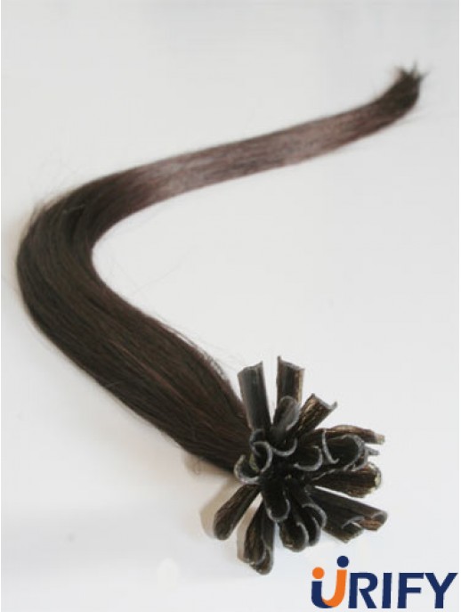 Brown Straight Style Nail / U Tip Haarverlängerungen