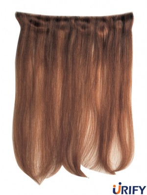 Straight Remy Echthaar Auburn Komfortable Schussverlängerungen