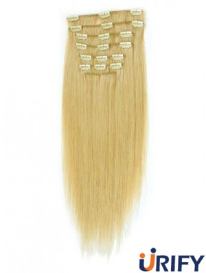 Geeignete Blonde Straight Remy Echthaarspange in Haarverlängerungen