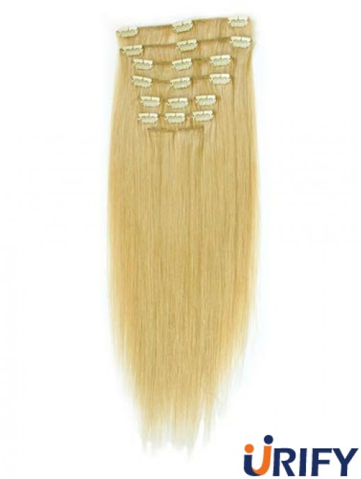 Geeignete Blonde Straight Remy Echthaarspange in Haarverlängerungen