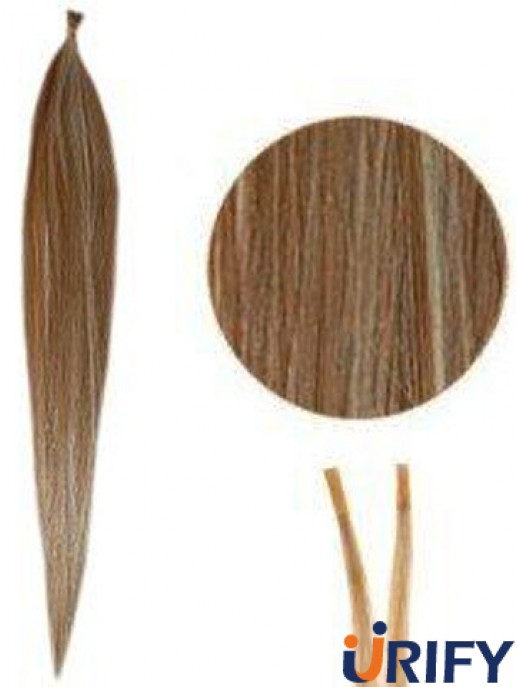 Brown Straight Stick / I Tip Haarverlängerungen