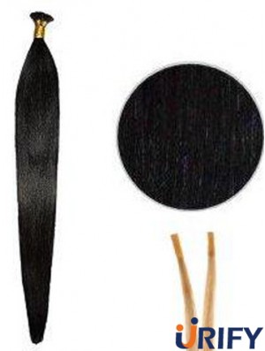 Black Straight Stick / I Tip Haarverlängerungen