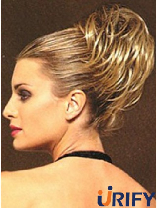 Clip On Haarteile UK Straight Style Kurze Länge Blonde Farbe