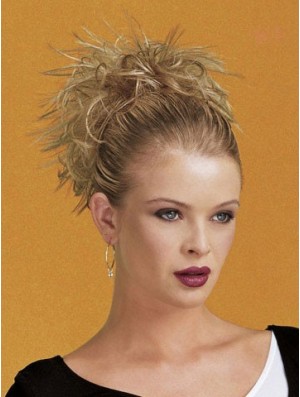 Clip On Haarteile Kurz Länge Blonde Farbe Straight Style