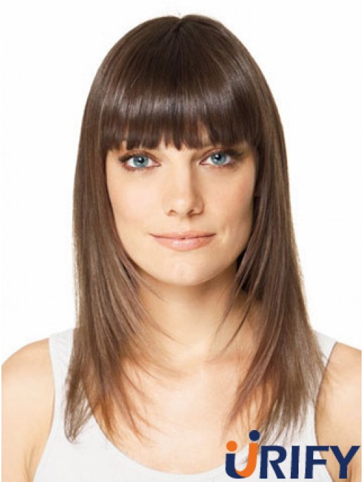 Clip In Haarteile für kurzes Haar Braun Farbe Straight Style