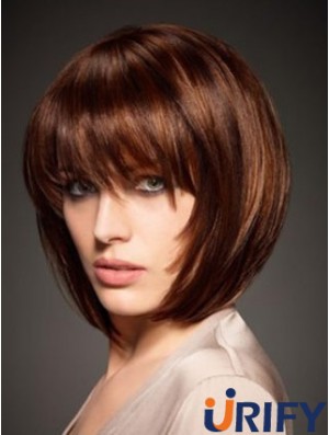 Echthaar Straight Style Kinn Länge Bobs Cut