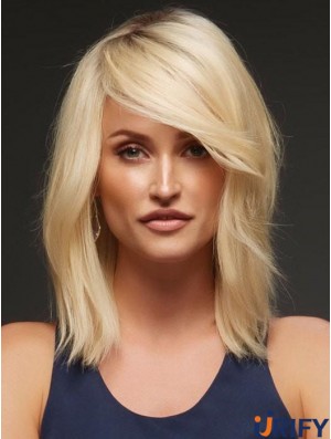 Blonde Layered Wavy 14  inchKaufen Sie Echthaar Perücken