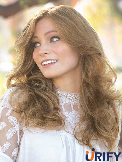 Blonde Long 16  inchOhne Pony Moderne Echthaarperücken
