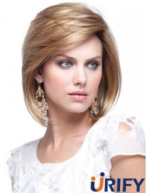Menschenhaar Bob Perücken Kinn Länge Capless Blonde Farbe Bobs Cut