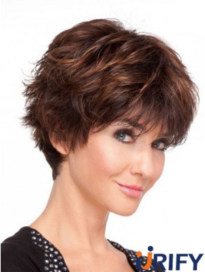 Remy Layered Kurz Mono Echthaar Perücken