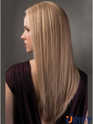 Echthaar Monofilament Perücken mit Kace Front Straight Style Long Length