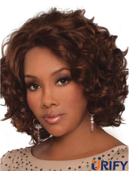 Indian Remy Lace Front Chin Länge Curly Style African Styles