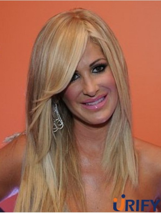  Perücken mit Pony Spitze vorne lange Länge blonde Farbe