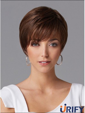 Haar Perücken für Frauen abgeschnitten Länge gerade Stil Auburn Farbe