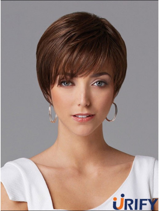 Haar Perücken für Frauen abgeschnitten Länge gerade Stil Auburn Farbe