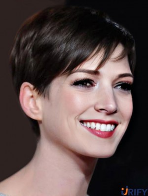 Braune Remy Echthaar Perücken Boycuts