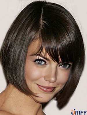 Beste afroamerikanische Spitzenfront Katie Holmes Perücken Kinnlänge Braun Farbe