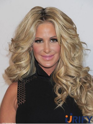 Pop Perücken Von  Curly Style Lange Länge Blonde Farbe