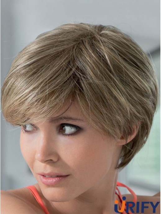 Echthaar Perücken mit Spitze vorne Kurze Boycuts