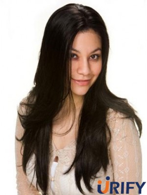 Echthaar Mono Top Perücken UK Mit Lace Front Straight Style