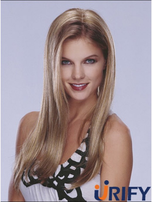 Halbblonde Perücke Lace Front Long Length Straight Style