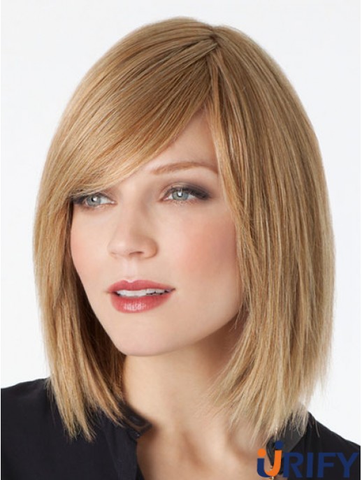 Spitze vorne schulterlang gerade blond trendy Bob Perücken
