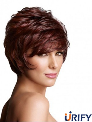 Monofilament Wavy Layered Short 7 Zoll Exquisite Perücken
