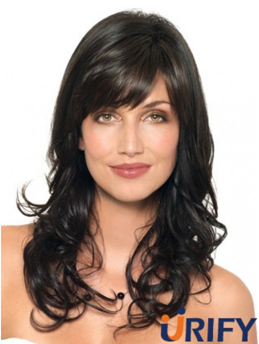Welliges Menschenhaar Schwarz Mit Capless Layered Cut Wavy Style