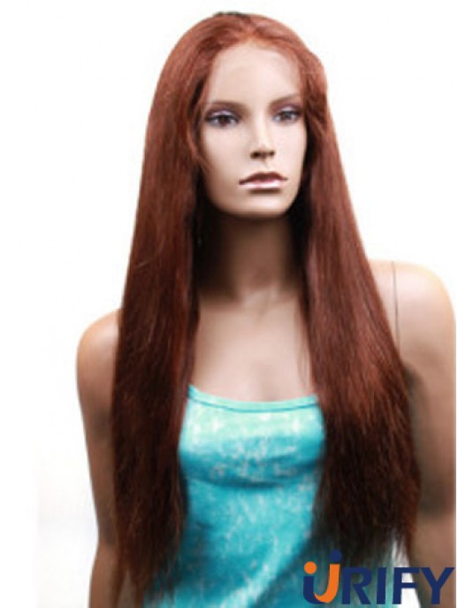 Yaki glattes menschliches Haar mit Monofilament Yaki Style Long Length