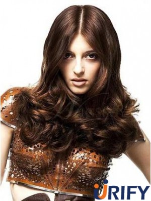 Long Auburn Wavy 100% handgebundenes Echthaar Monofilament Nicki Minaj Perücke UK