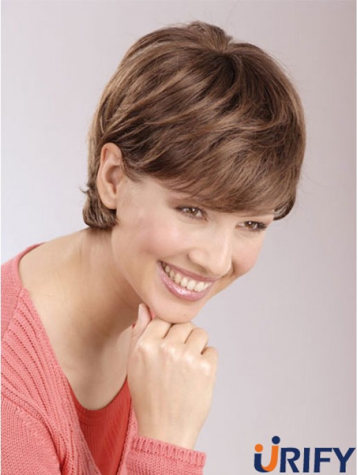 Rabatt 6 Zoll Auburn Cropped Boycuts Straight Lace Perücken