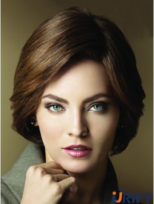 Layered Short Brown Straight Beliebte Petite Perücken